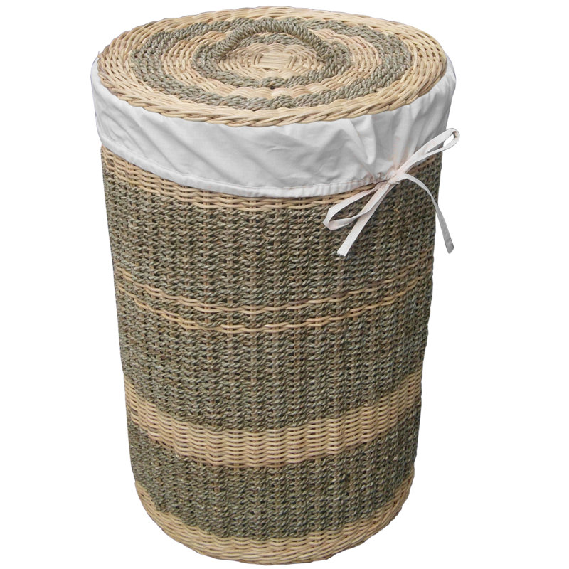 DArt Collection Costa Round Wicker Laundry Hamper & Reviews Wayfair